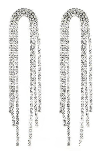 Sølvdusk Rhinestones øredobber